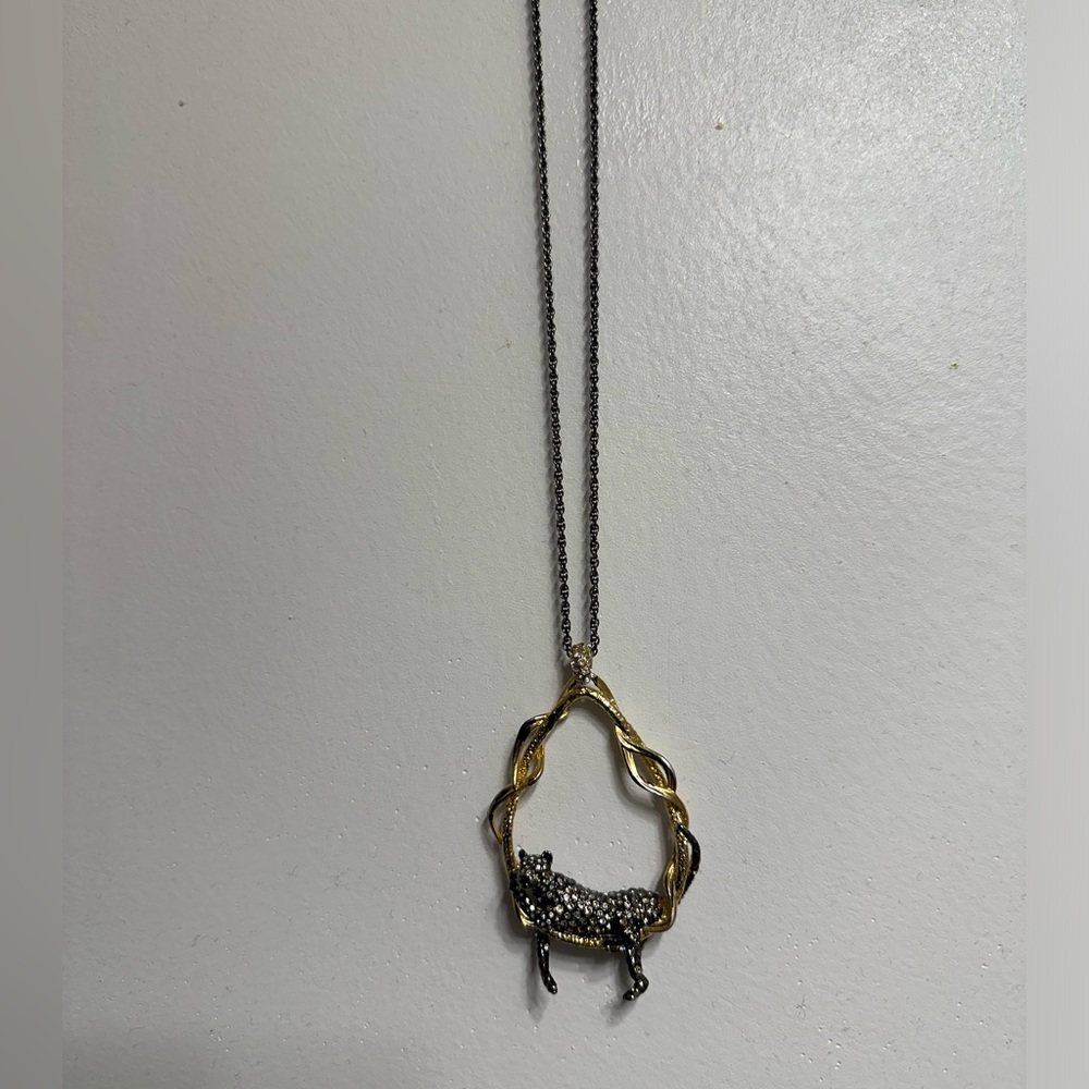 Alexis Bittar Twisted Gold and Black Necklace